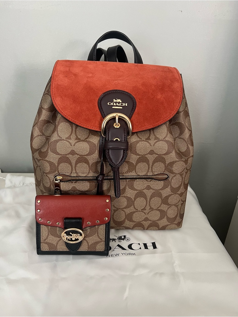 Coach Kleo Backpack In Signature Canvas With Wallet